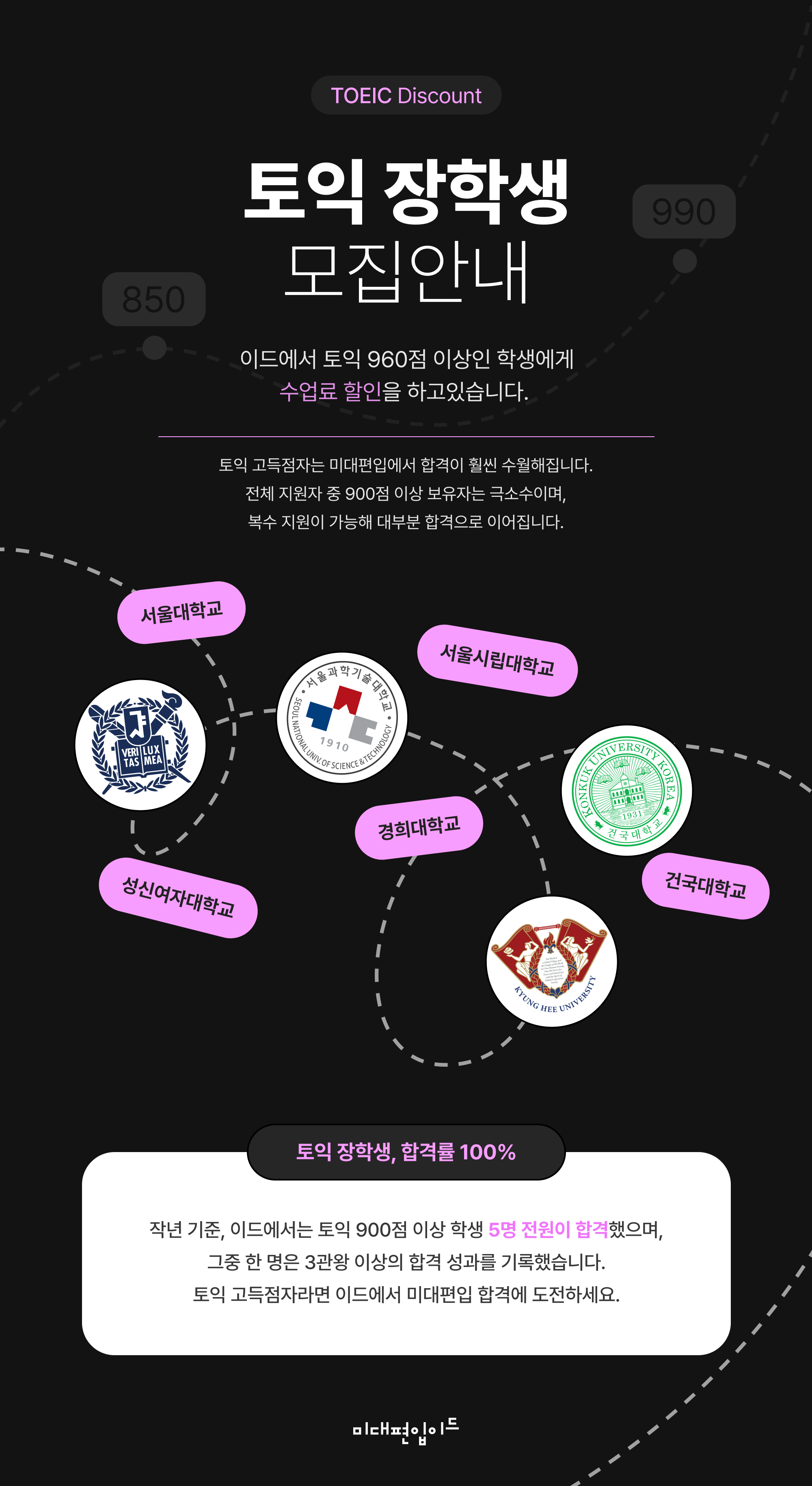 토익 장학생 모집안내